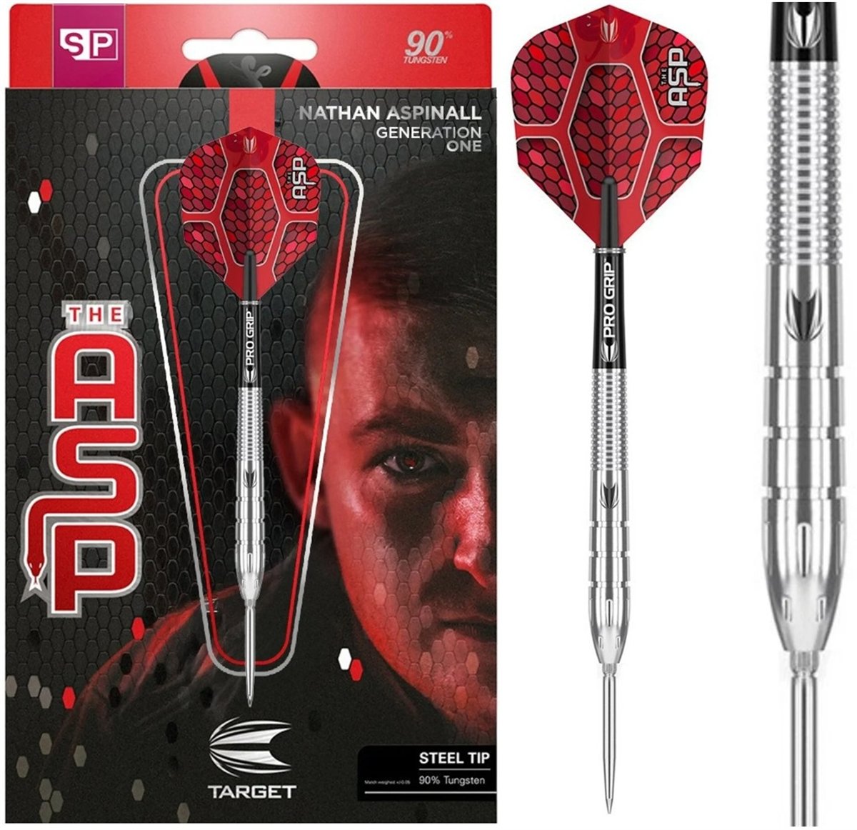 Target Nathan Aspinall G1 Swiss Point 90% Steeldarts 22/24/26 Gramm Steeldarts