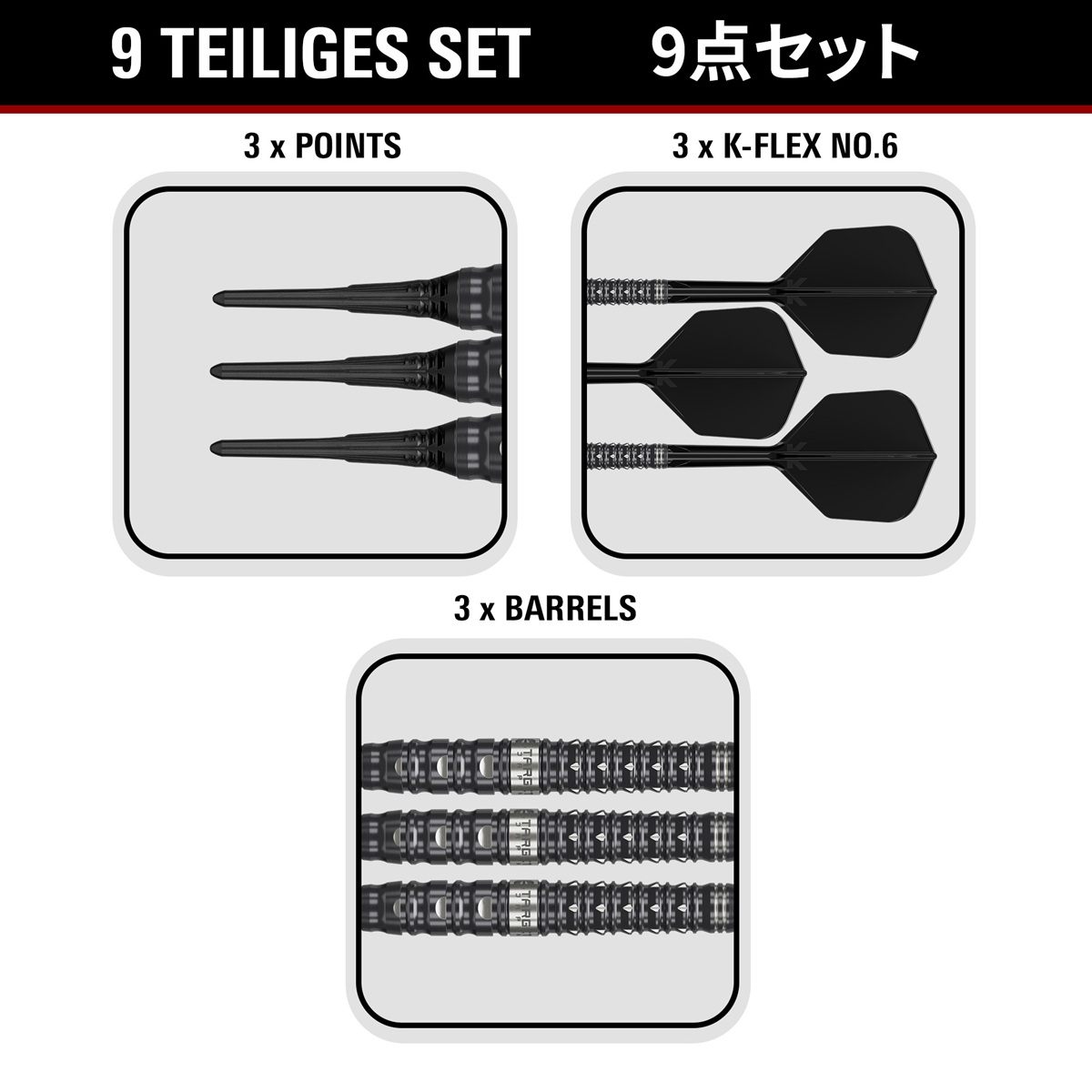 Target Black Marque Eclipse 90% 2BA Softdarts 21 Gramm Softdarts