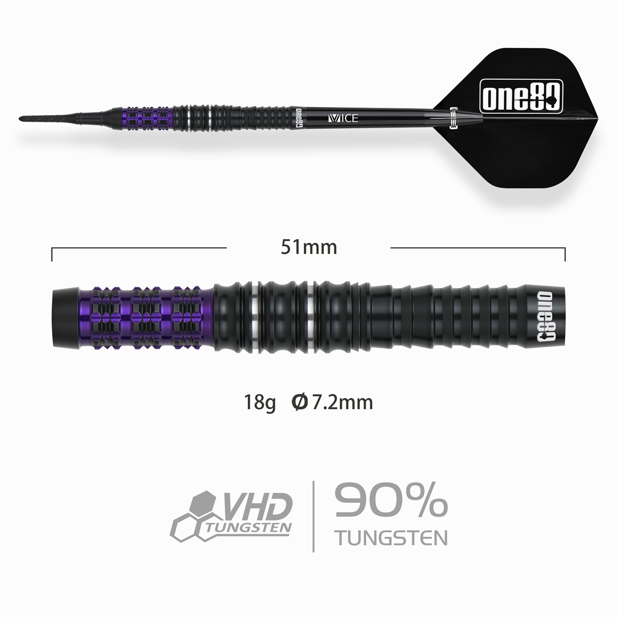 ONE80 Luo Zhuolun Sniper 90% Softdarts 18 Gramm Softdarts