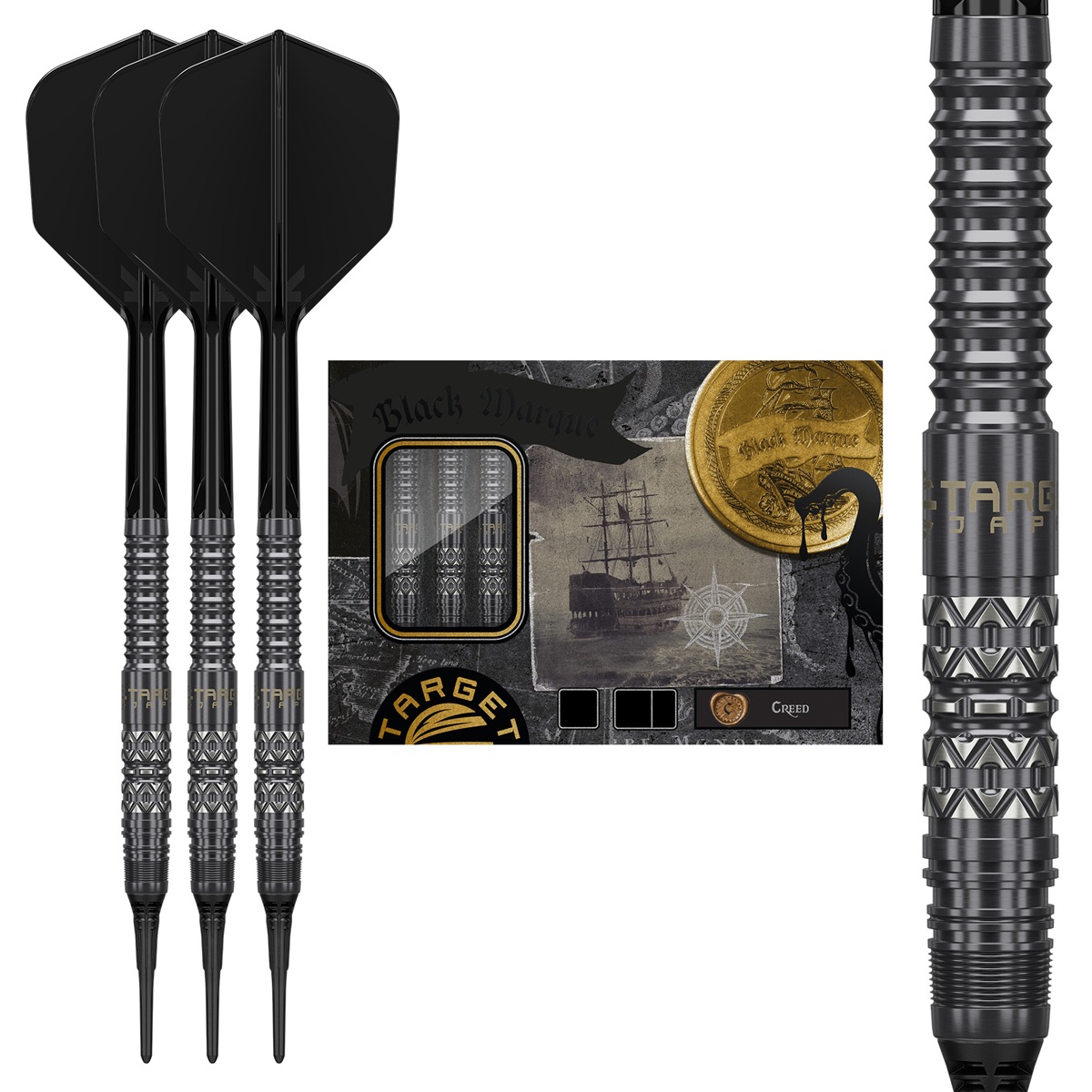 Target Black Marque Creed 90% 2BA Softdarts 21,5 Gramm Softdarts