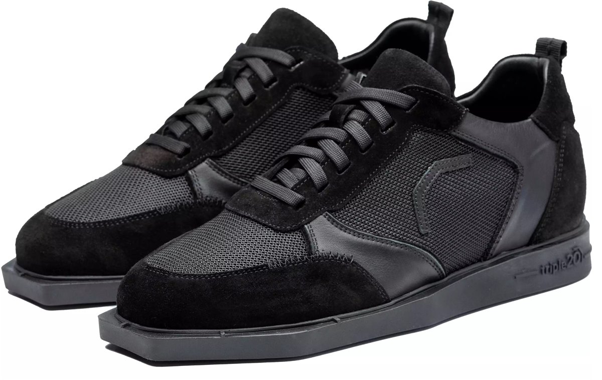 Triple20 Dartschuhe Textil Leder Schwarz Dartschuh