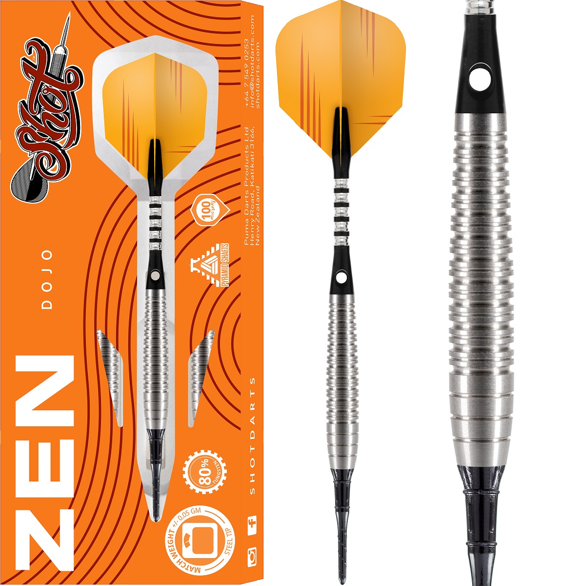 SHOT! Zen Dojo 80% Tungsten Softdarts 20 Gramm Softdarts