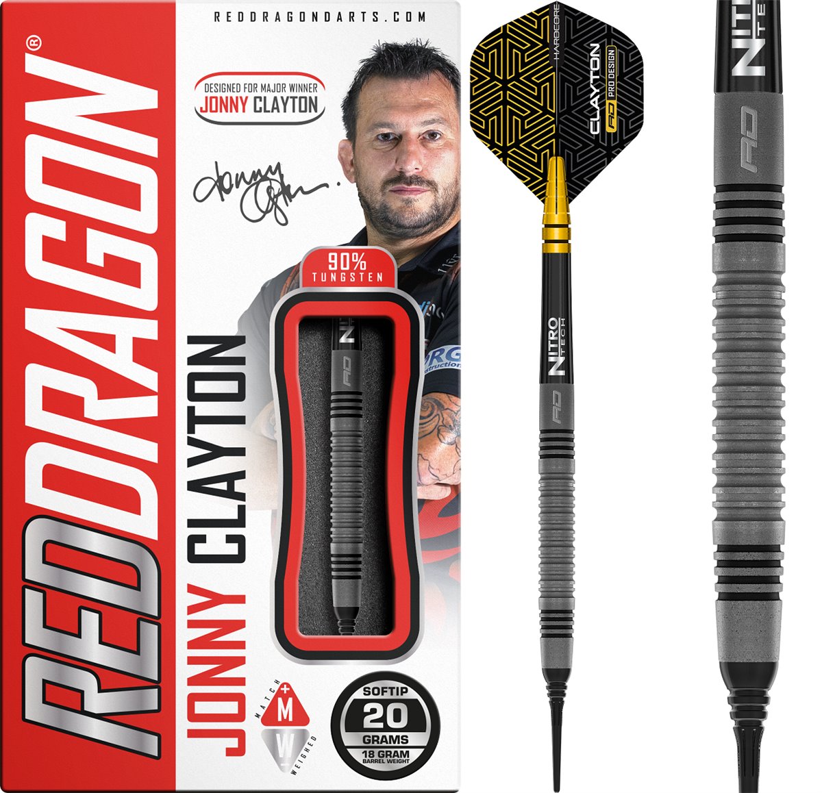Reddragon Jonny Clayton Oxide Edition 90% Softdarts 20 Gramm  Softdarts