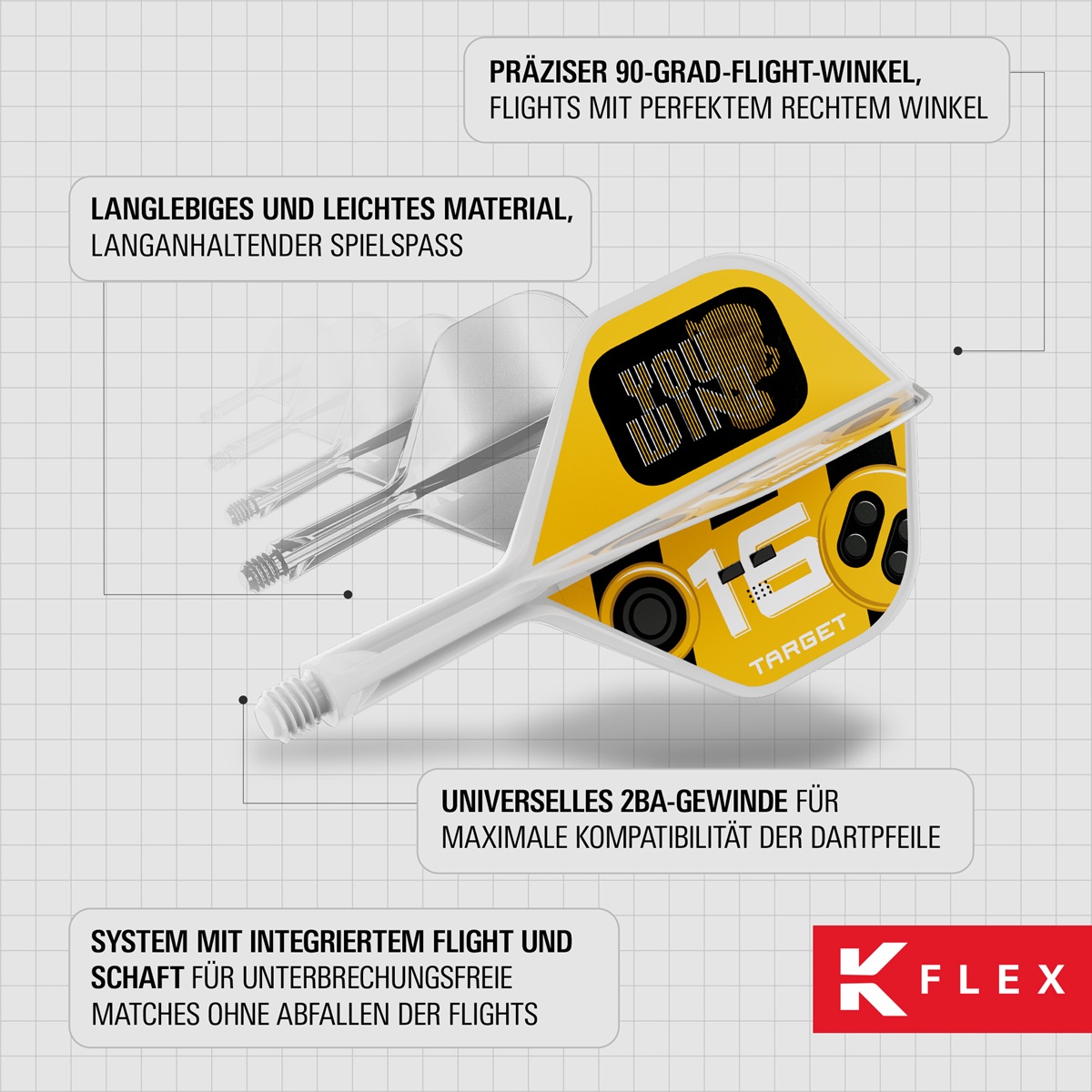 Target K-Flex You Win Shaft/Flight System Standart No2 Shafts