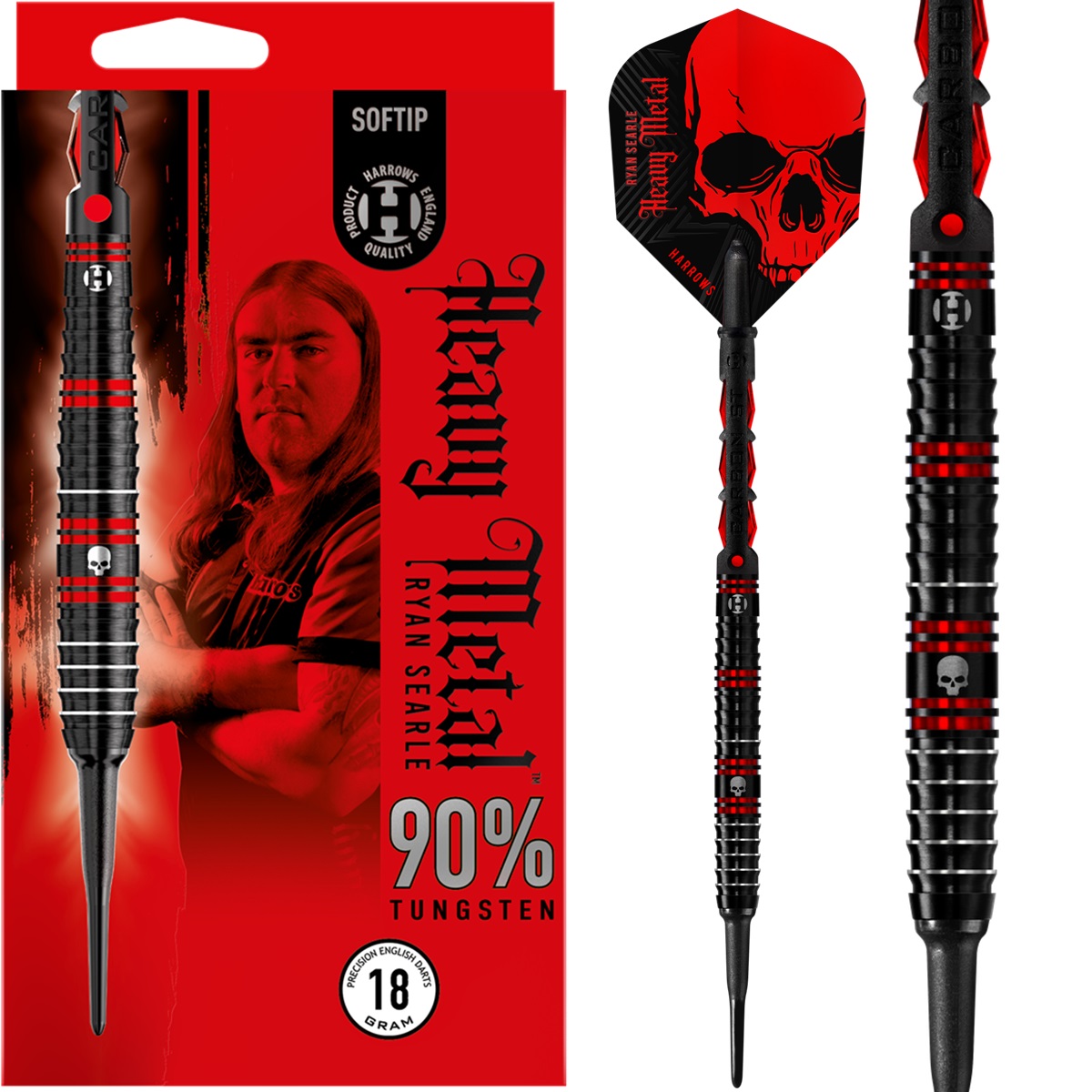 Harrows Ryan Searle 90% Softdarts 18/20 Gramm Softdarts
