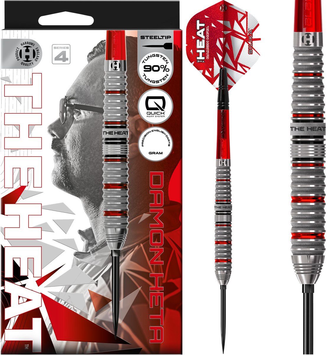 Harrows Damon Heta G4 90% Quick Points Steeldarts 21/23/24/25 Gramm Steeldarts