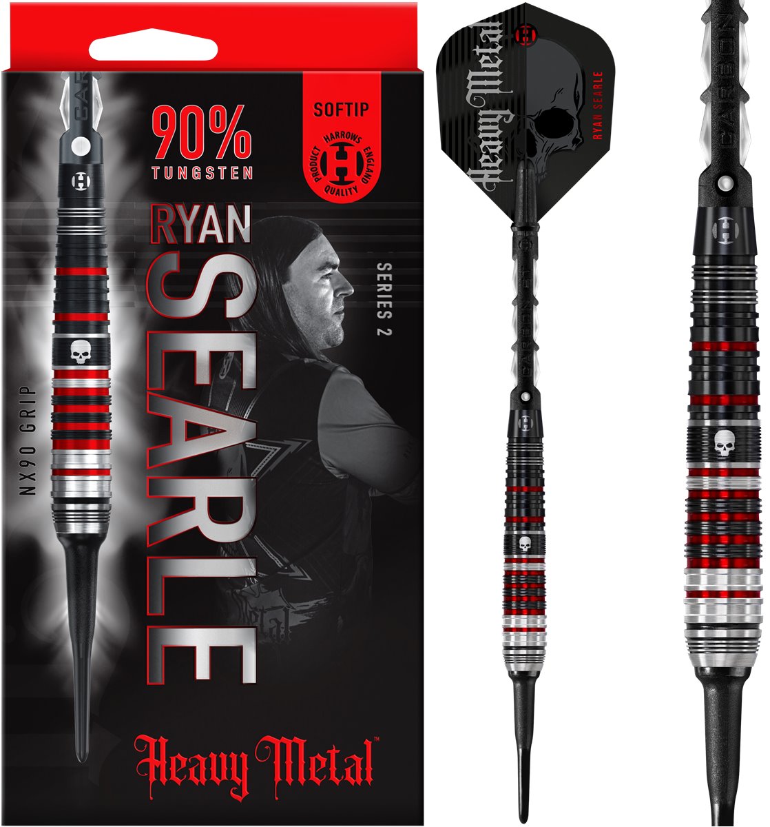 Harrows Ryan Searle G2 90% Softdarts 18/20 Gramm Softdarts