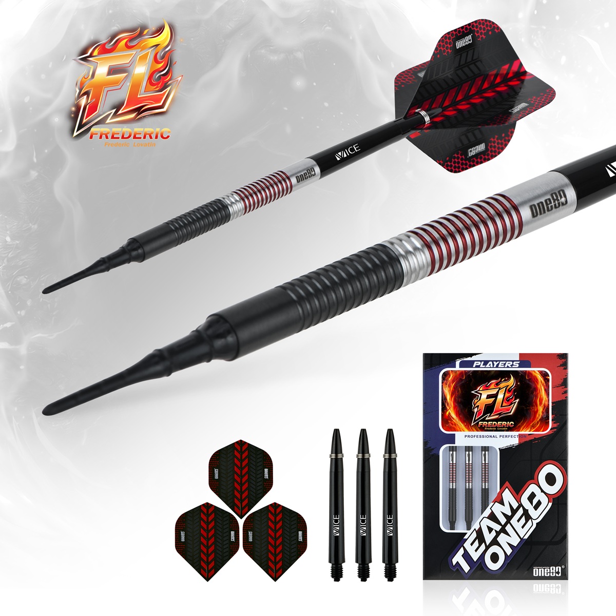 ONE80 Frederic Lovatin 90% Softdarts 16 Gramm Softdarts