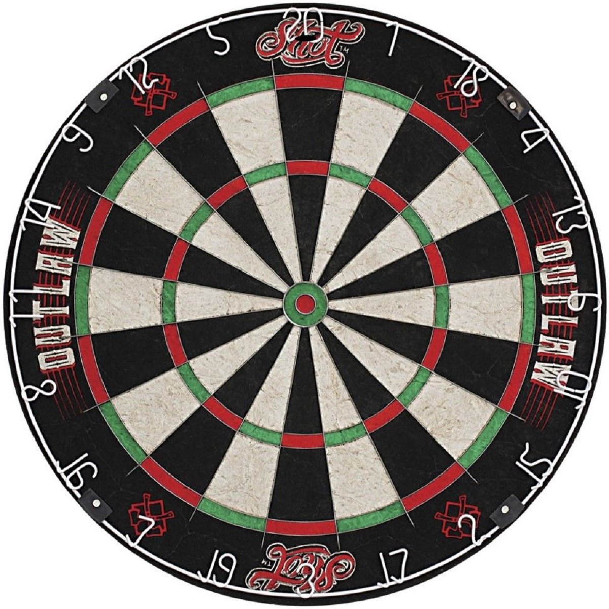 Shot Outlaw Bristle Dartboard Steeldart Scheibe