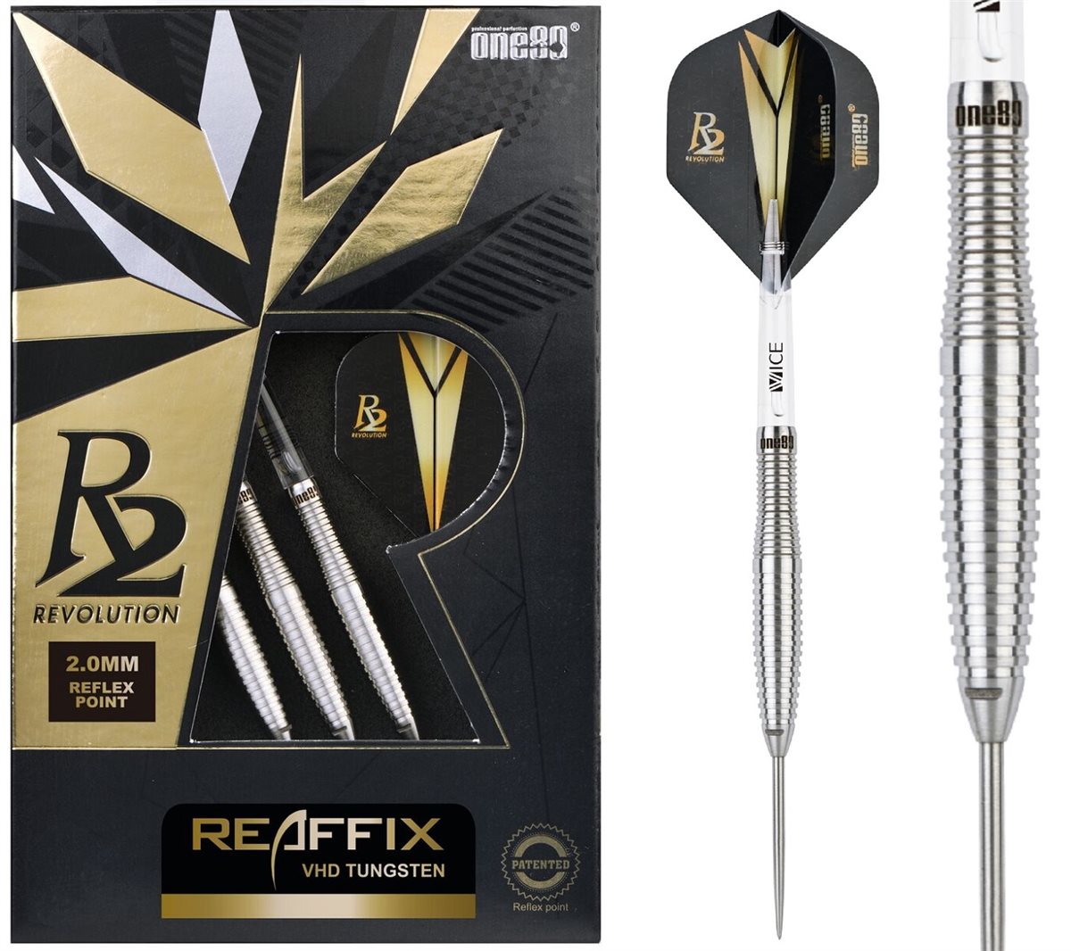 one80 R2 Reaffix 2.0 Steeldart Pfeile 23/25 Gramm Steeldarts