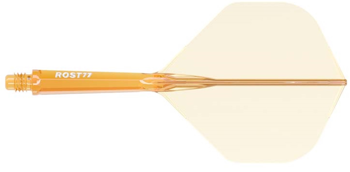 Cuesoul Dart Flight/Shaft ROST 77 Transparent Orange Big Standard Flights