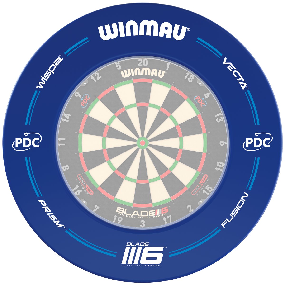 1 tlg. Winmau PDC Dart Catchring Dart Surround Blau Auffangring