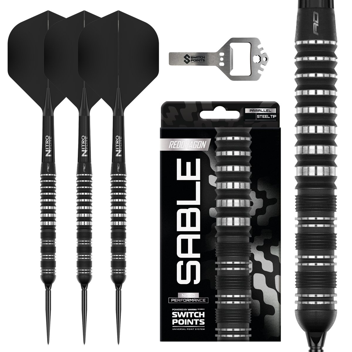 Reddragon Sable Parallel Switch Point 90% Steeldarts 21/22/23/24 Gramm Steeldarts