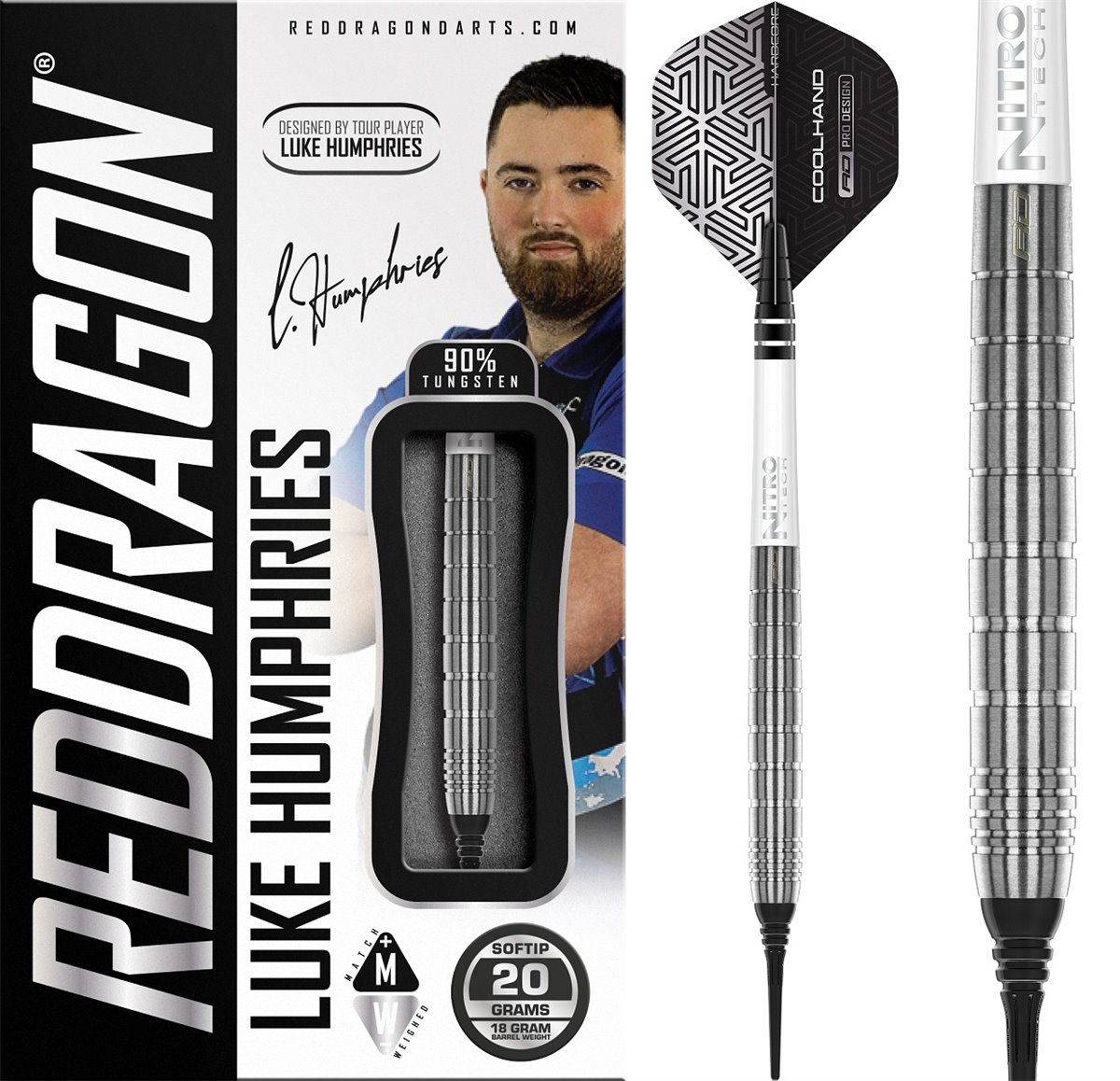 Reddragon Luke Humphries TX1 90% Softdarts 20 Gramm Softdarts