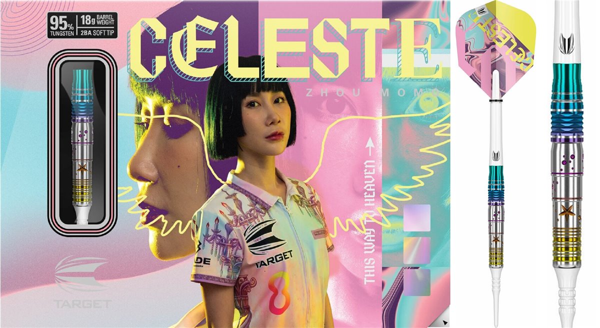 Target Celeste Zhou Momo 95% Gen1 G1 2BA Softdarts 18 Gramm Softdarts