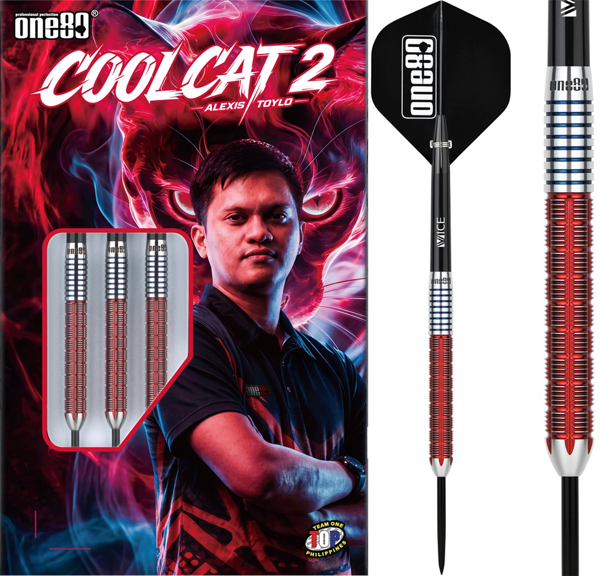 ONE80 Alexis Toylo Signature V2 90% Steeldarts 23/24 Gramm Steeldarts