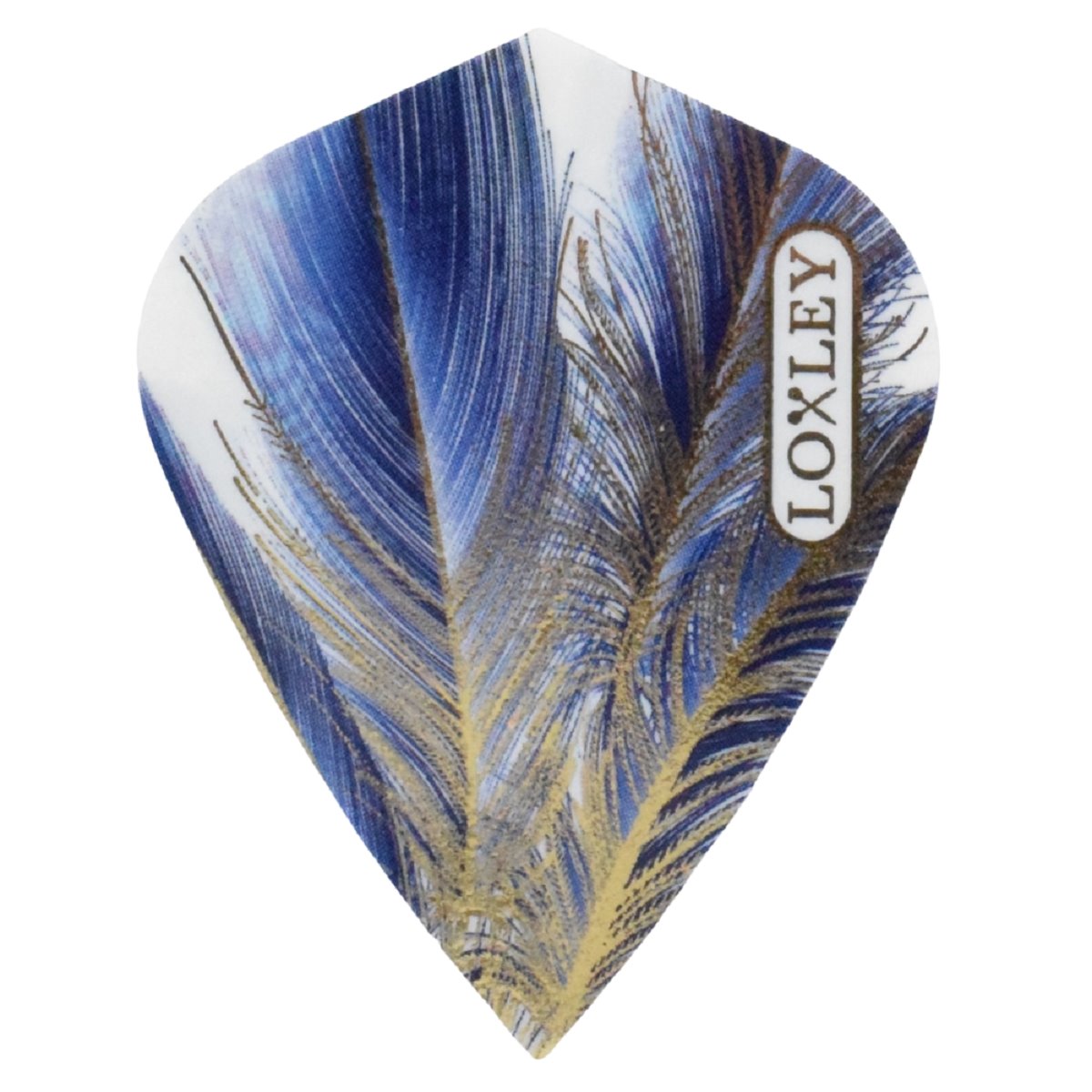 Loxley Feather 100 Gold Feather Blau Dart Flights Kite Flights LO