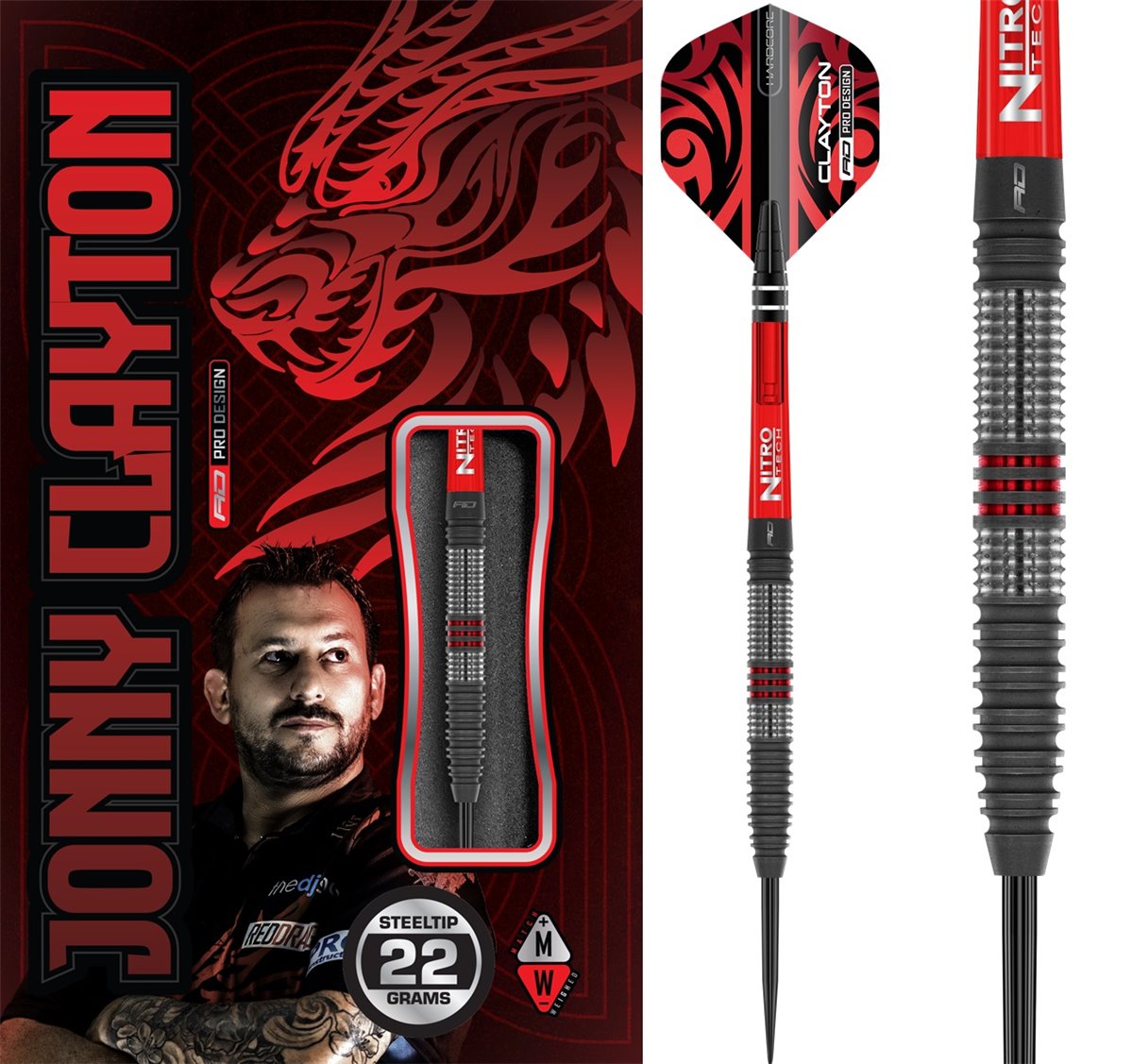 Reddragon Jonny Clayton Hiraeth 90% Steeldarts 22/23 Gramm Steeldarts