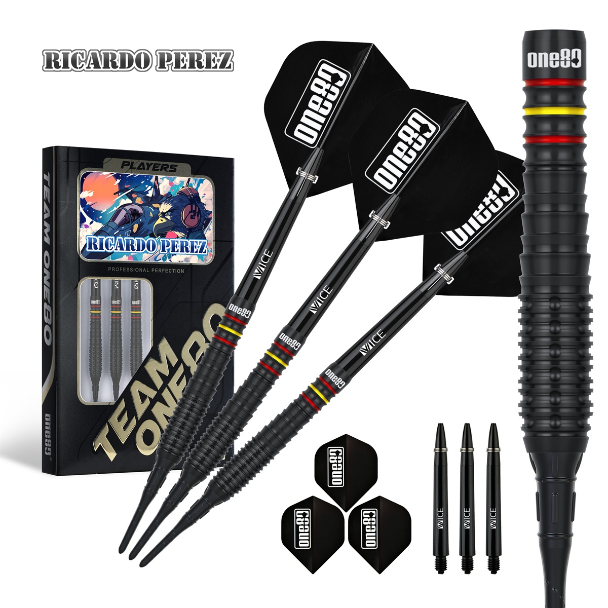 ONE80 Ricardo Perez V2 90% Softdarts 18 Gramm Softdarts