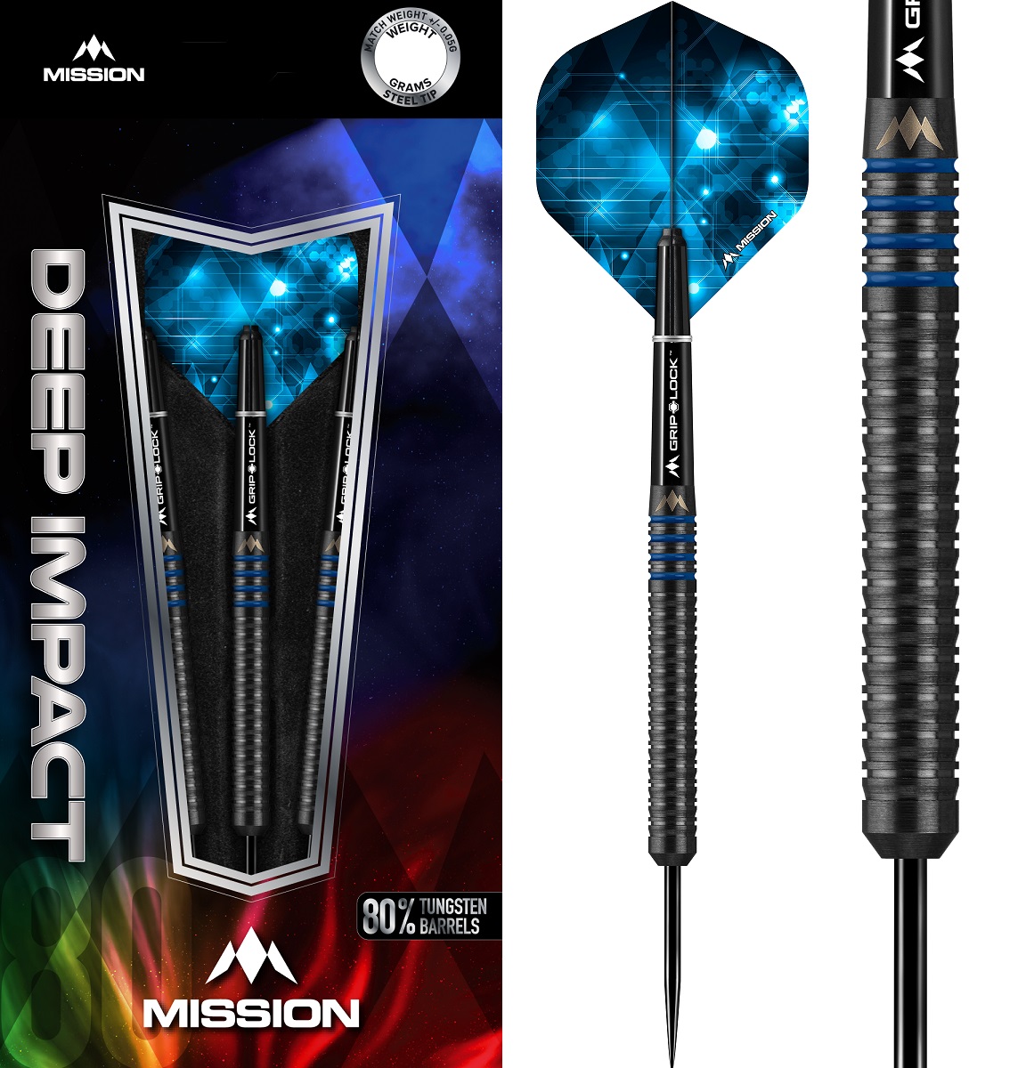 Mission Deep Impact M1 80% Tungsten Steeldarts 21,23,25g Steeldarts