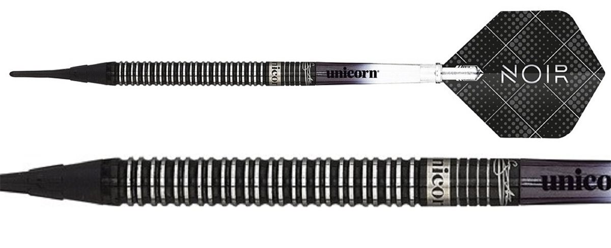 Unicorn Gary Anderson Noir 70% Tungsten Soft Tip Darts 18 Gramm Softdarts