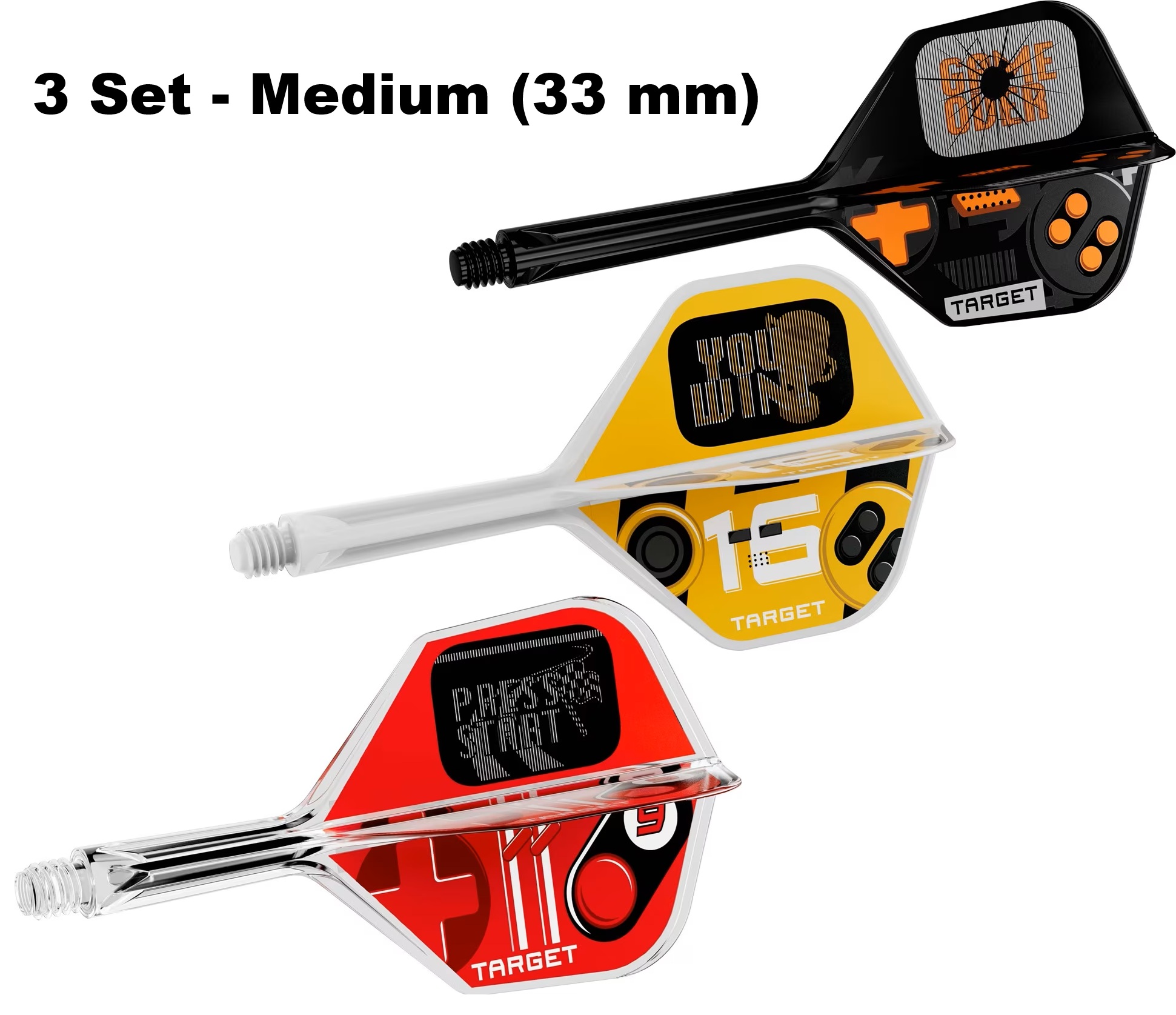 3 Set Medium  Target K-Flex Press Start Shaft/Flight System Standart No2 Shafts