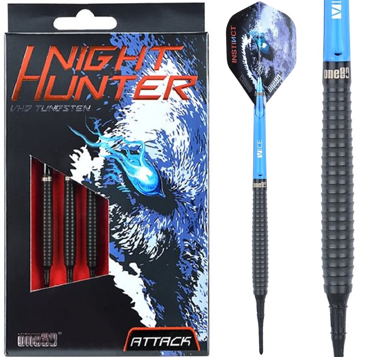 One80 Nighthunter Attack Softdarts 16/18 Gramm Softdarts