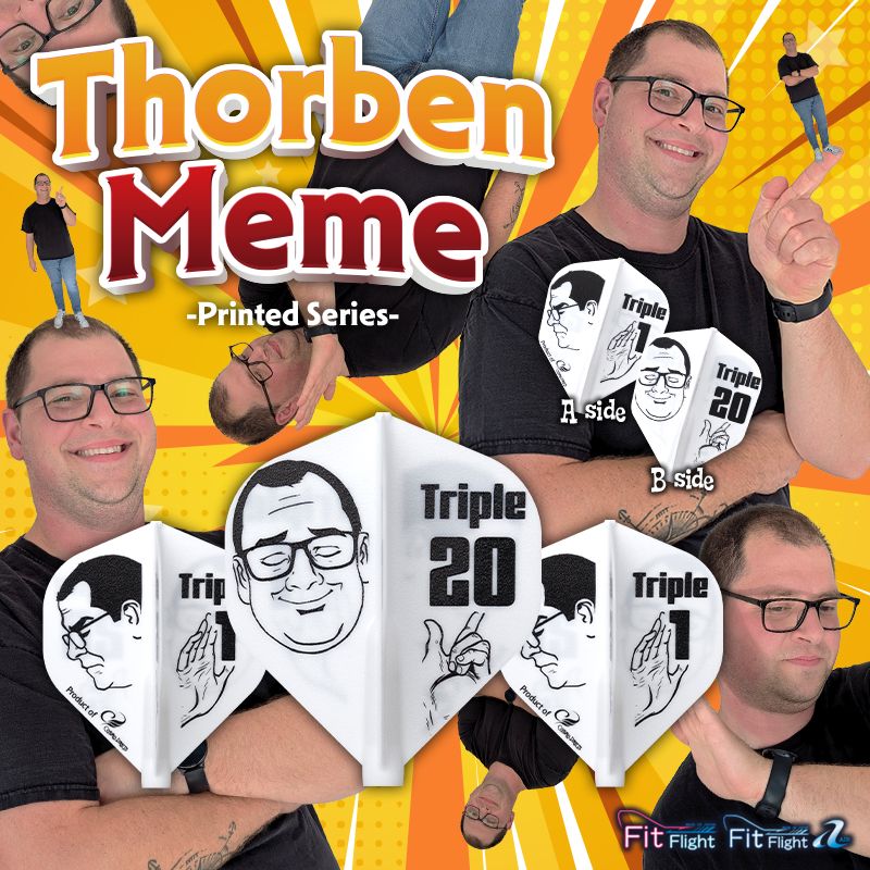 Cosmo Darts Fit Flights Printed Series Thorben Meme Standard Flights