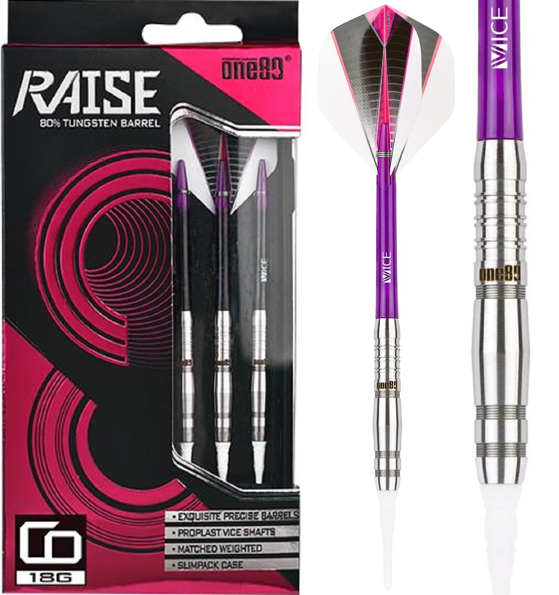 One80 Raise CO Softdarts 18 Gramm Softdarts