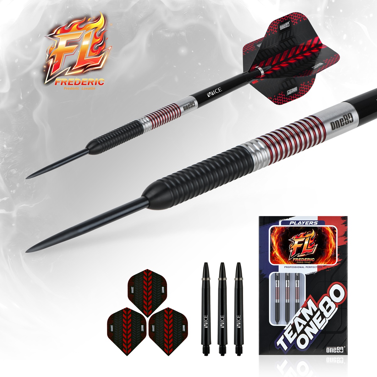 ONE80 Frederic Lovatin 90% Steeldarts 18 Gramm Steeldarts