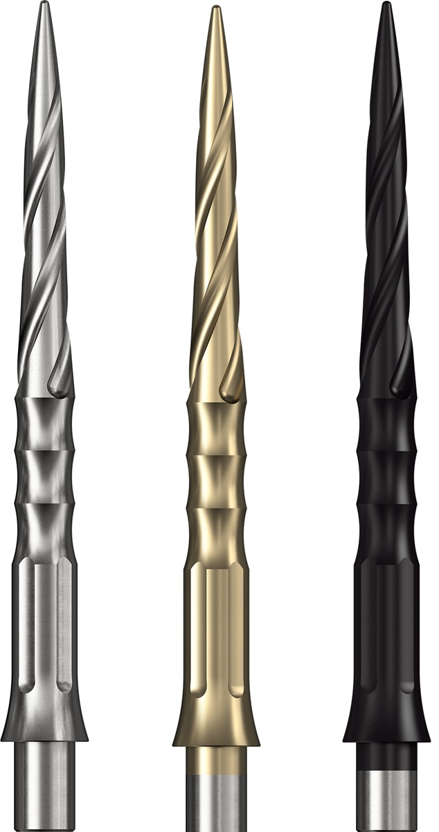 Caliburn EVO Point Spiro No Lip Silber/Schwarz/Gold 28/32/36/40 mm Wechselspitzen