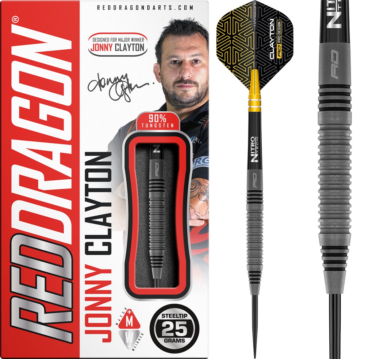 Reddragon Jonny Clayton Oxide Edition 90% Steeldarts 23/25 Gramm Steeldarts