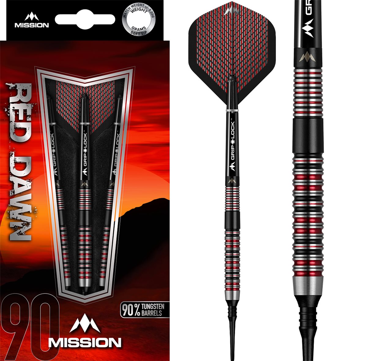 Mission Red Dawn M1 90% Tungsten Softdarts 19/21 Gramm Softdarts