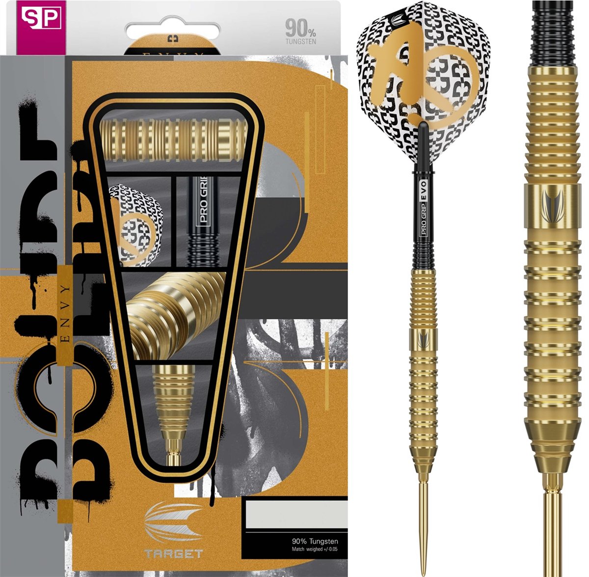 Target Bolide Envy 02 Swiss Point 90% Steeldarts 22/23/24 Gramm Steeldarts