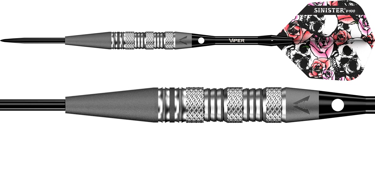 Viper Sinister S2 Sandblasted Tri-Knurl 95% Steeldarts 22/24/26 Gramm Steeldarts