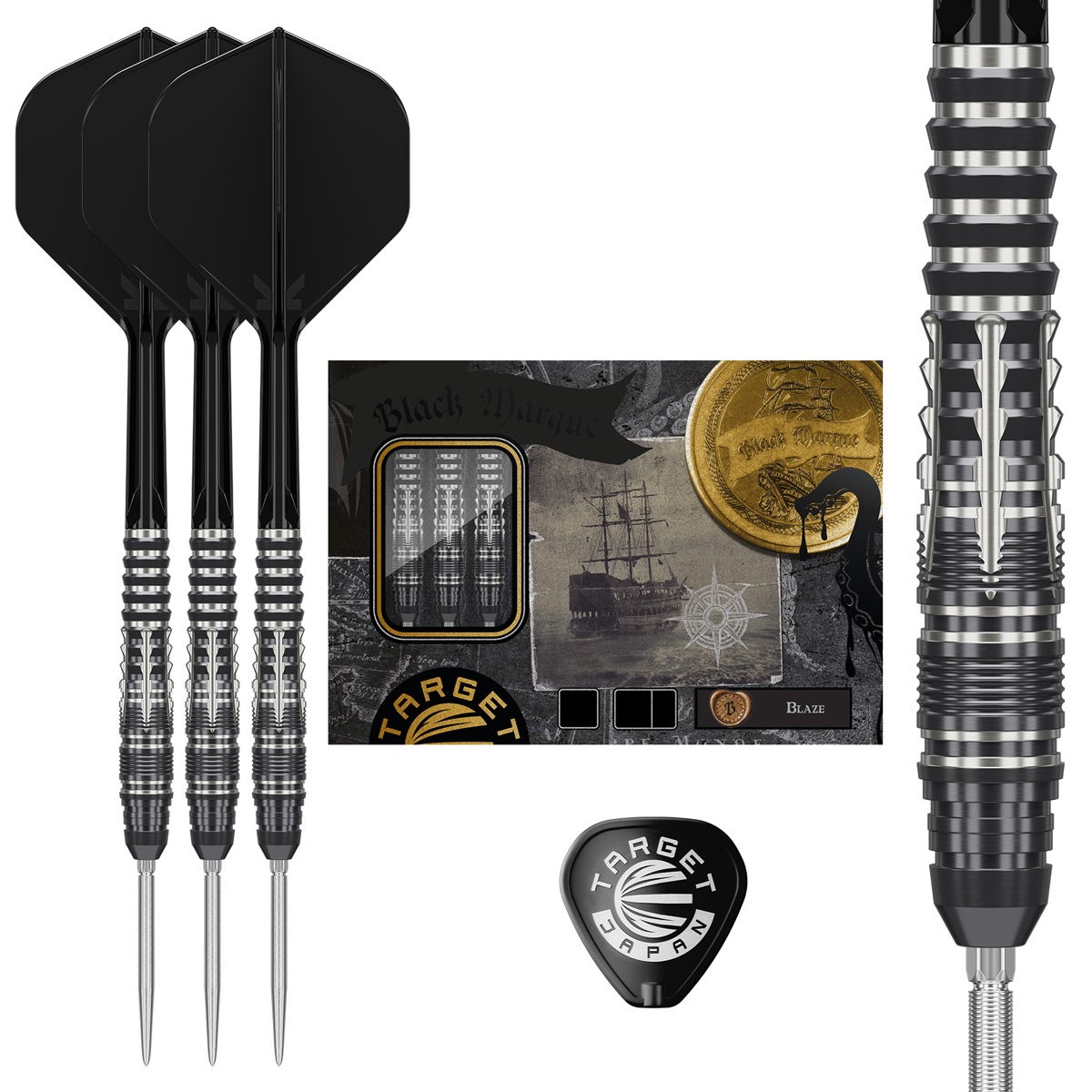 Target Black Marque Blaze 90% Swiss Points Steeldarts 23/25 Gramm Steeldarts