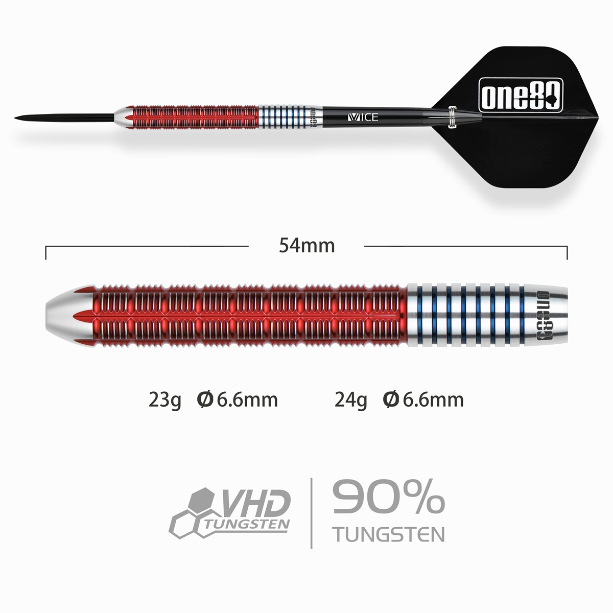 ONE80 Alexis Toylo Signature V2 90% Steeldarts 23/24 Gramm Steeldarts