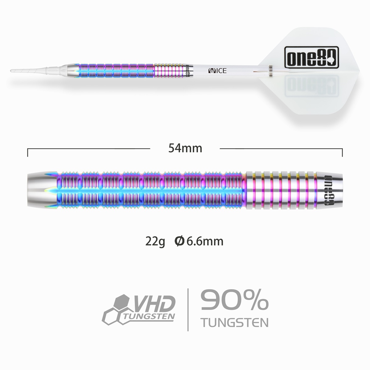ONE80 Alexis Toylo Signature V2 90% Softdarts 22 Gramm Softdarts