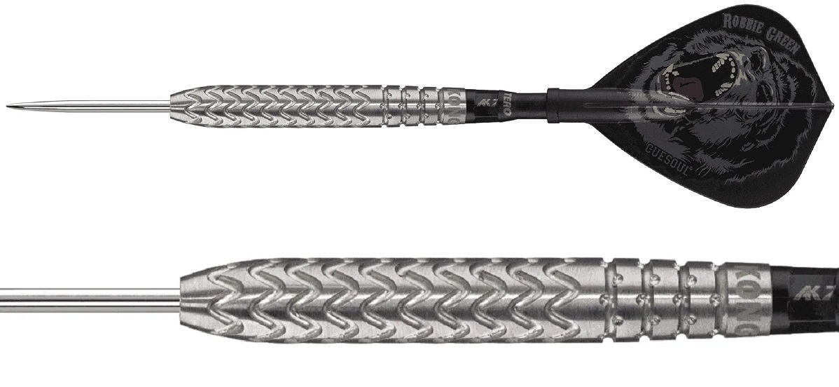 Cuesoul Steeldarts KONG Robbie Green + TERO Flights 22 Gramm 90% Tungsten Steeldarts