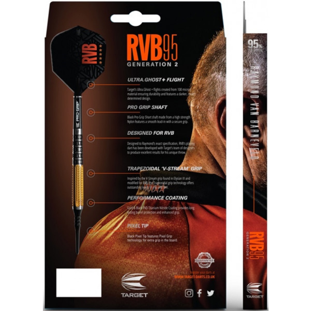 Target Raymond van Barneveld GEN2 RvB 95% Tungsten Softdarts 17 Gramm Softdarts