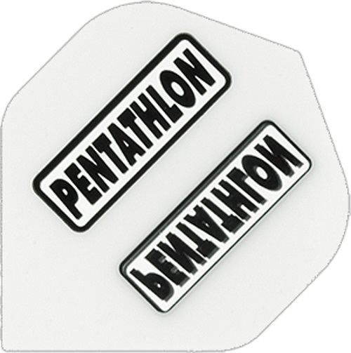 Dart Flights Pentathlon Weiß Transparent Flights