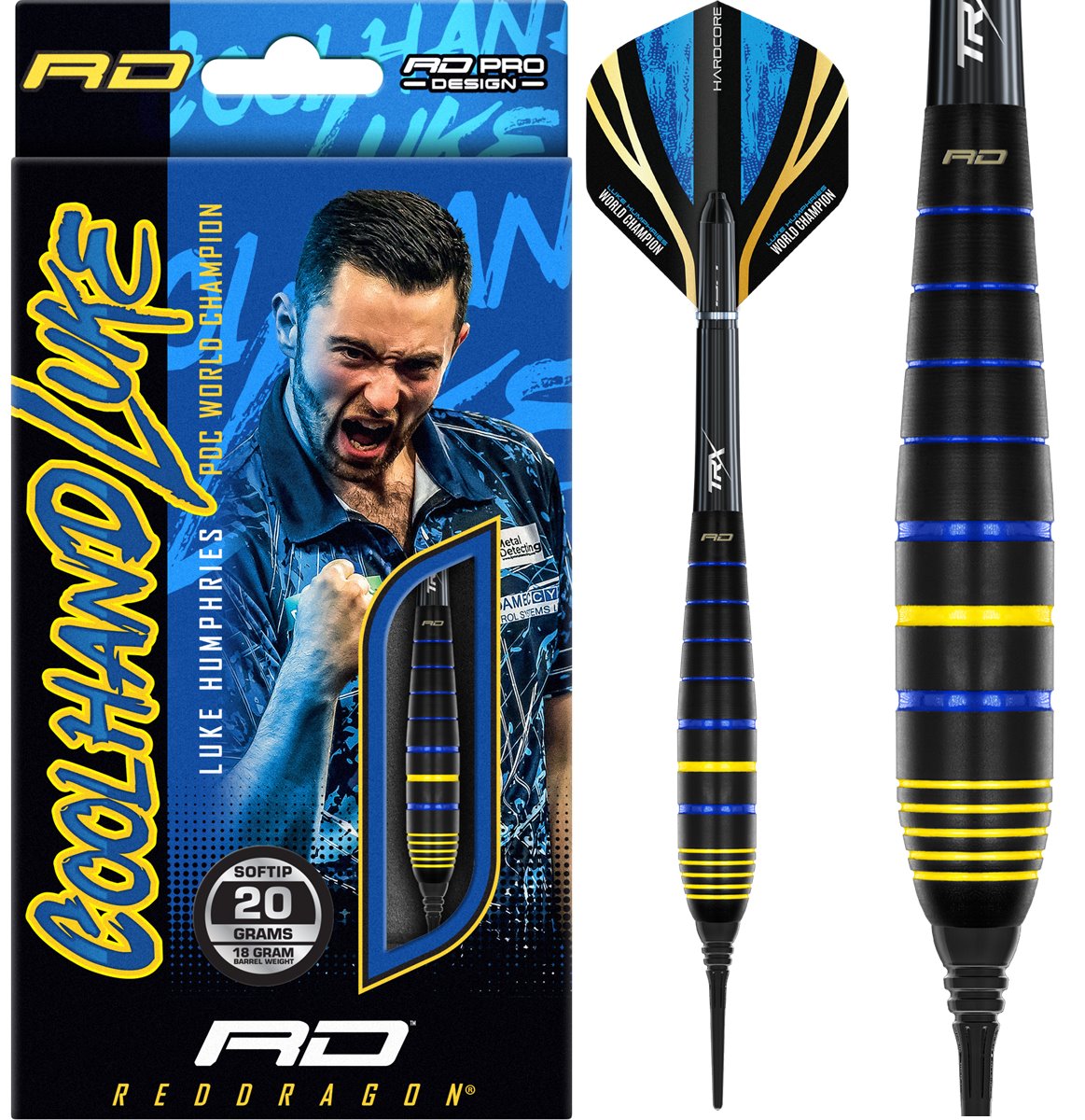 Reddragon Luke Humphries World Champion Brass Softdarts 20 Gramm Softdarts