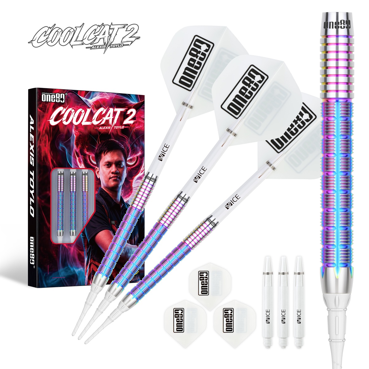 ONE80 Alexis Toylo Signature V2 90% Softdarts 22 Gramm Softdarts