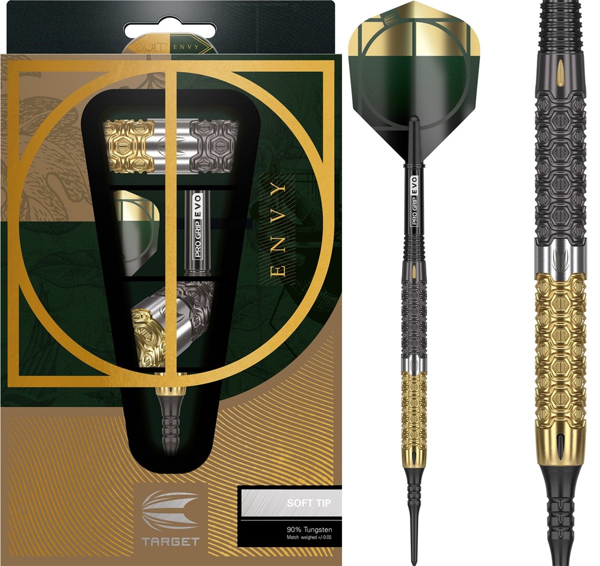 Target CULT ENVY 10 Swiss Point 90% Softdarts 18/21 Gramm Softdarts