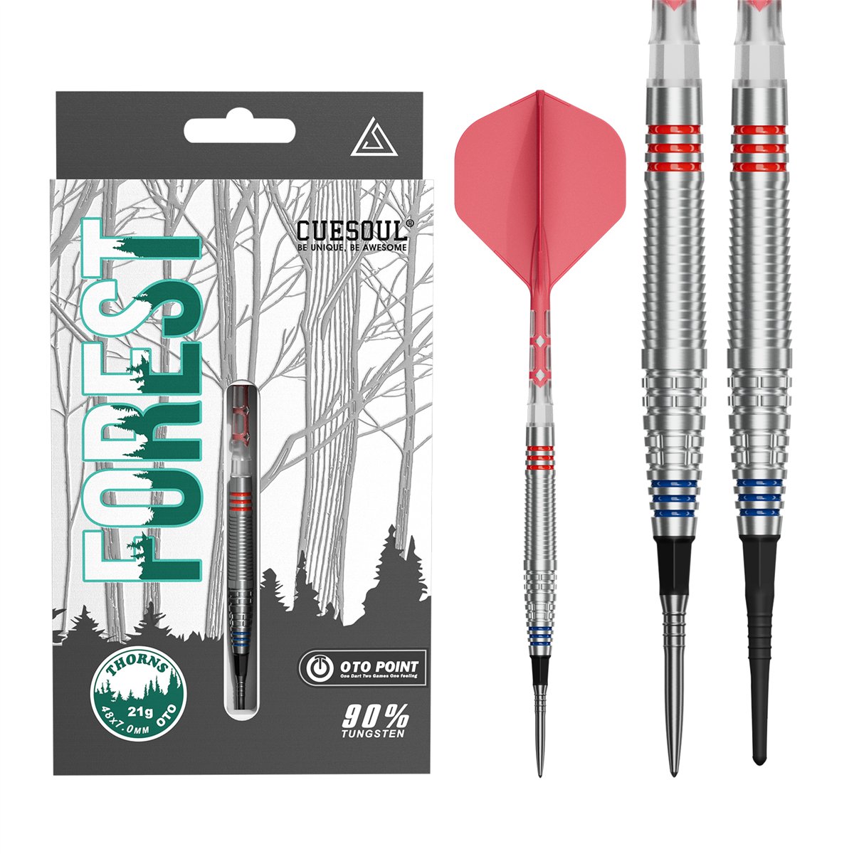 Cuesoul Forest Thorns 90% Softdarts + Conversion Points No.5 21 Gramm Softdarts