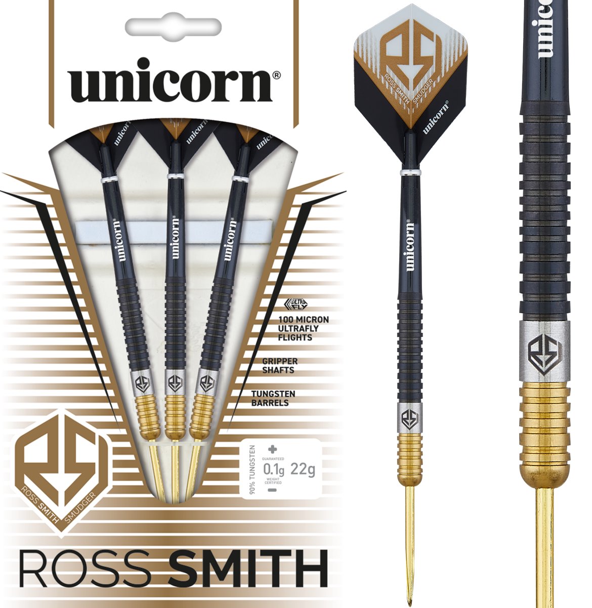Unicorn Ross Smith Two-Tone 90% Steeldart 20/22/24 Gramm  Steeldarts