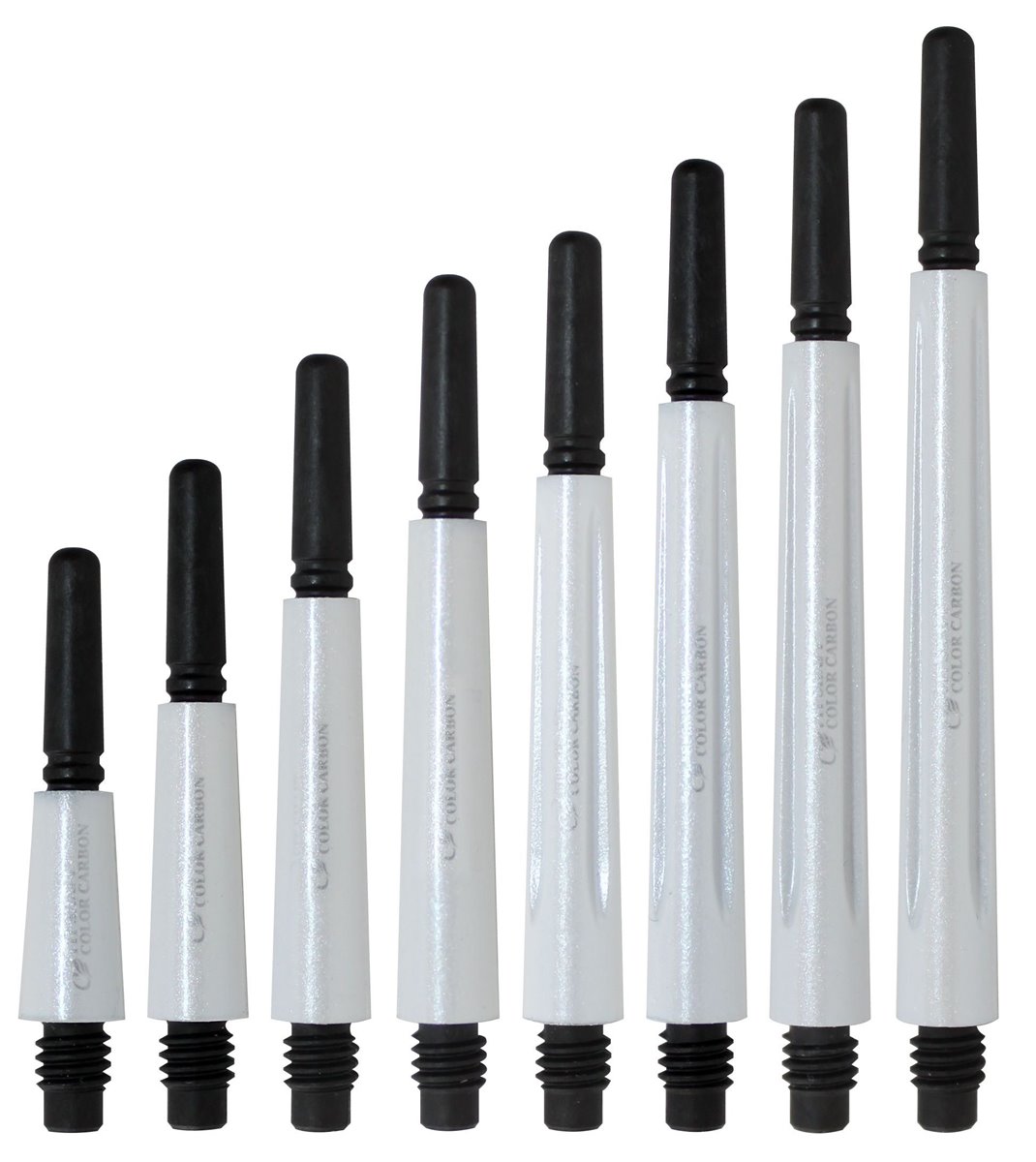 Cosmo Darts Carbon Fit Shafts Pearl Weiß Locked 4 Stück Shafts