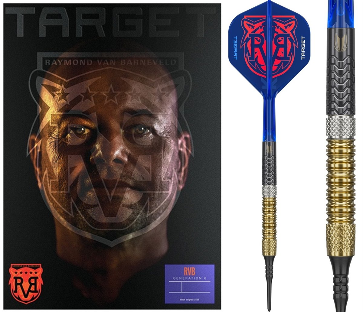 Target Raymond van Barneveld Gen 6 95% Softdarts 18/20 Gramm Softdarts
