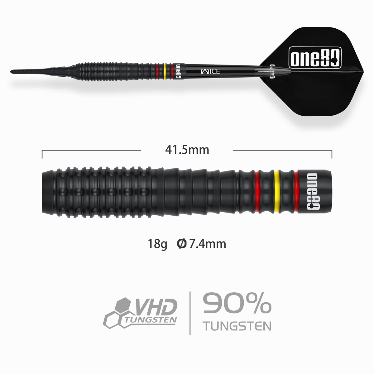 ONE80 Ricardo Perez V2 90% Softdarts 18 Gramm Softdarts
