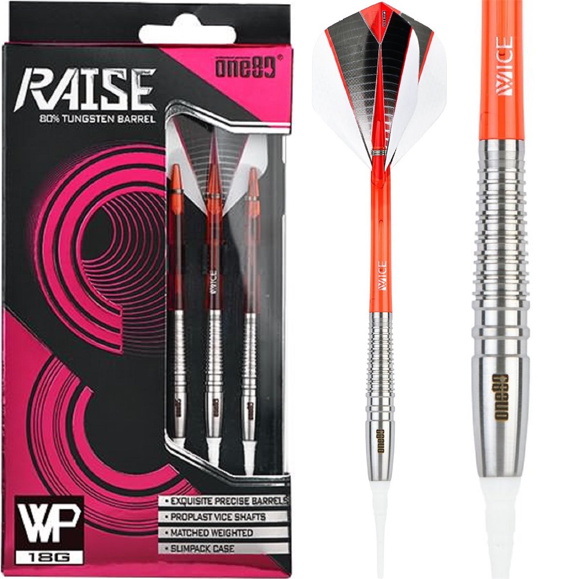 One80 Raise WP Softdarts 18 Gramm Softdarts